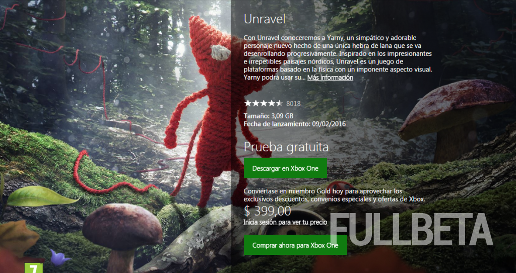 unravel xbox one